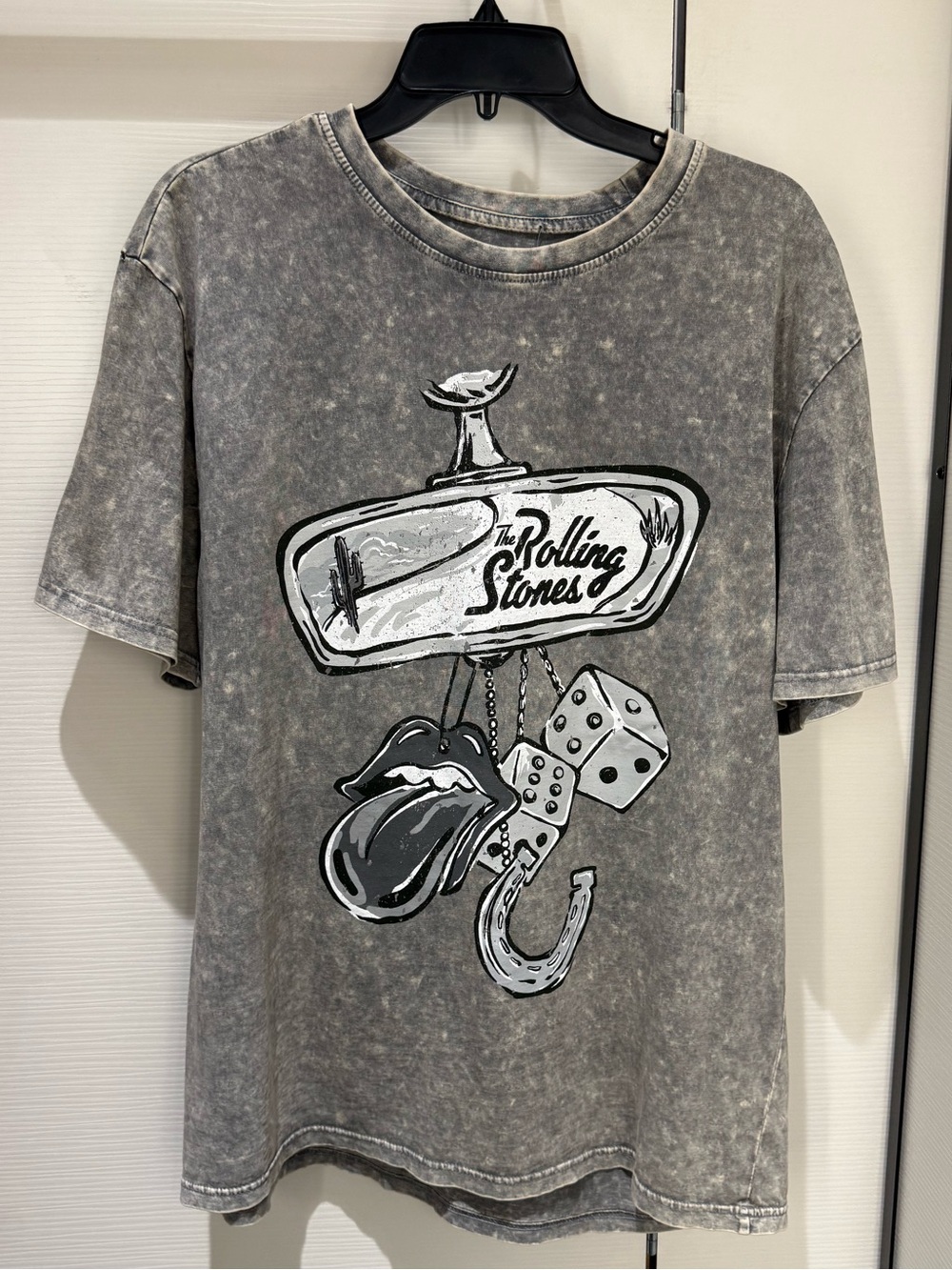 THE ROLLING STONES Retro Wild Horses Stonewash Distressed Style T-Shirt Men’s L